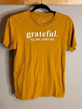 Inspiration You Can Trust Grateful Graphic T-Shirt - Mustard